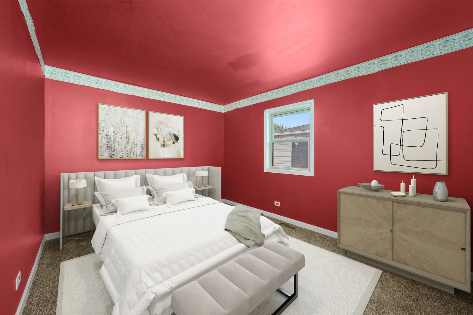 18057 Juneway Court Country Club Hills, IL 60478 - Photo 17 of 36 a bedroom with a bed and a couch