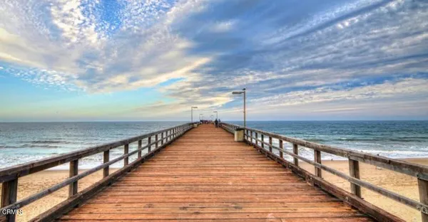 a view of wooden floor with a ocean view
