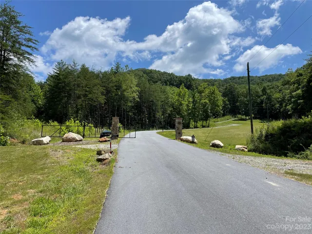 a view of a field of grass and trees