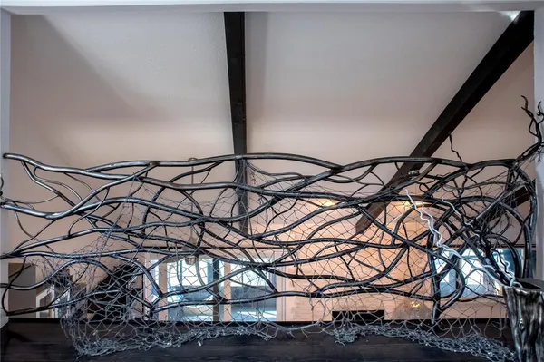 a view of a tree with a tree in the background