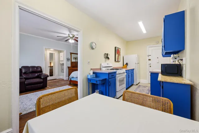 a bedroom with a bed and a bathroom