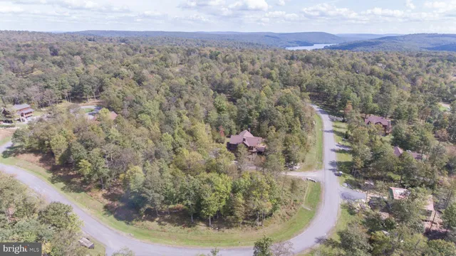 a view of a wooden floor with a mountain view