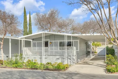 a house view with a garden space