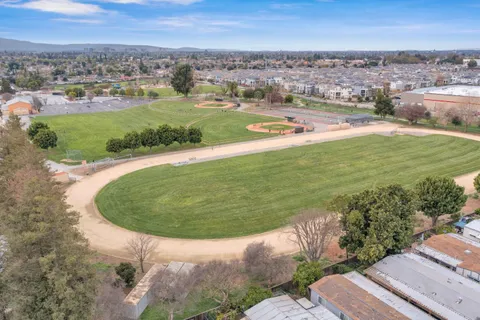 an aerial view of multiple house