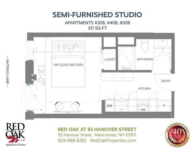 $1,899 | 83 Hanover Street, Unit 508, Manchester, NH 03101