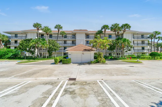a view of a park and trees