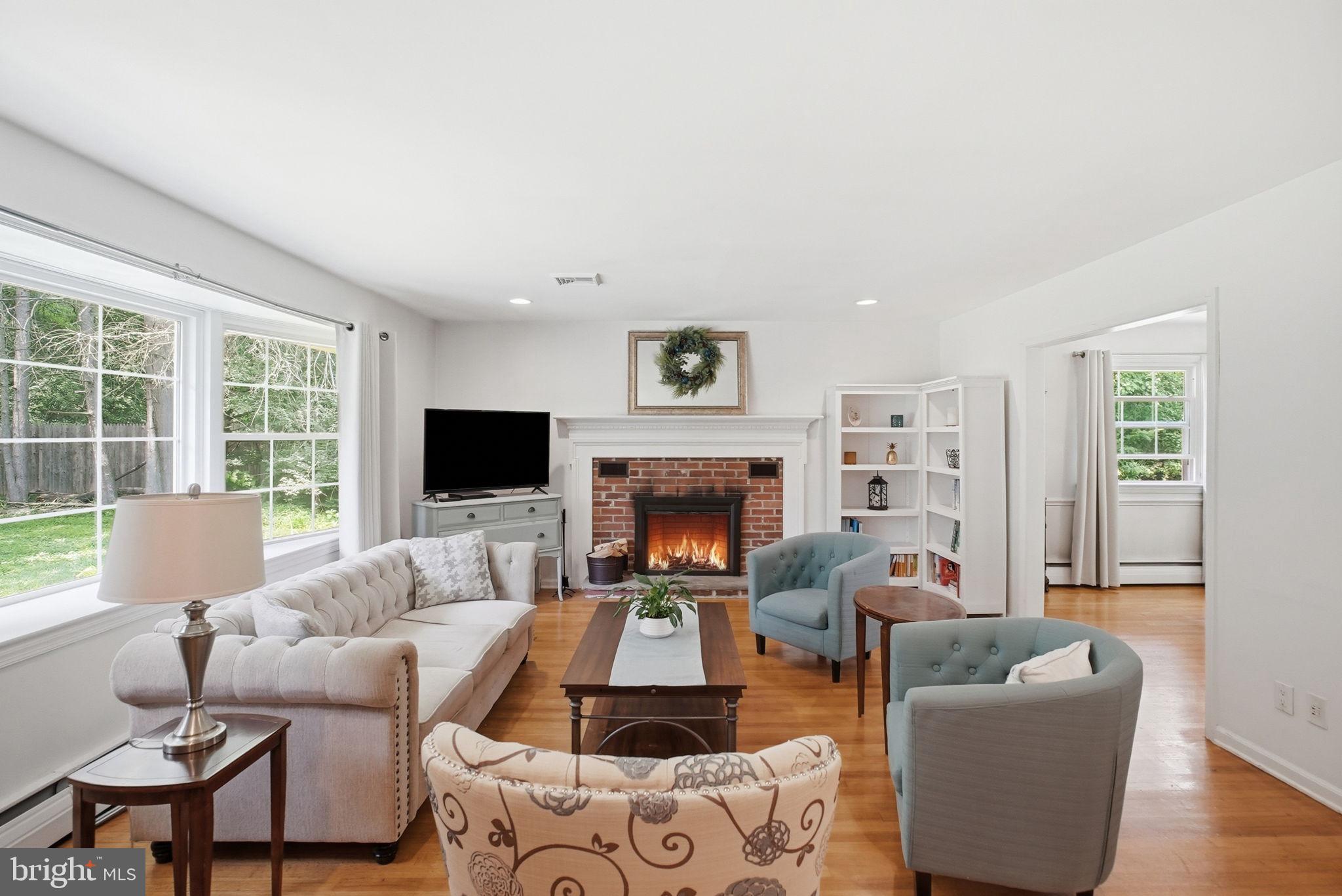 2402 Hickory Hill Road Chadds Ford, PA 19317 - Photo 4 of 33 Living Room with Fireplace