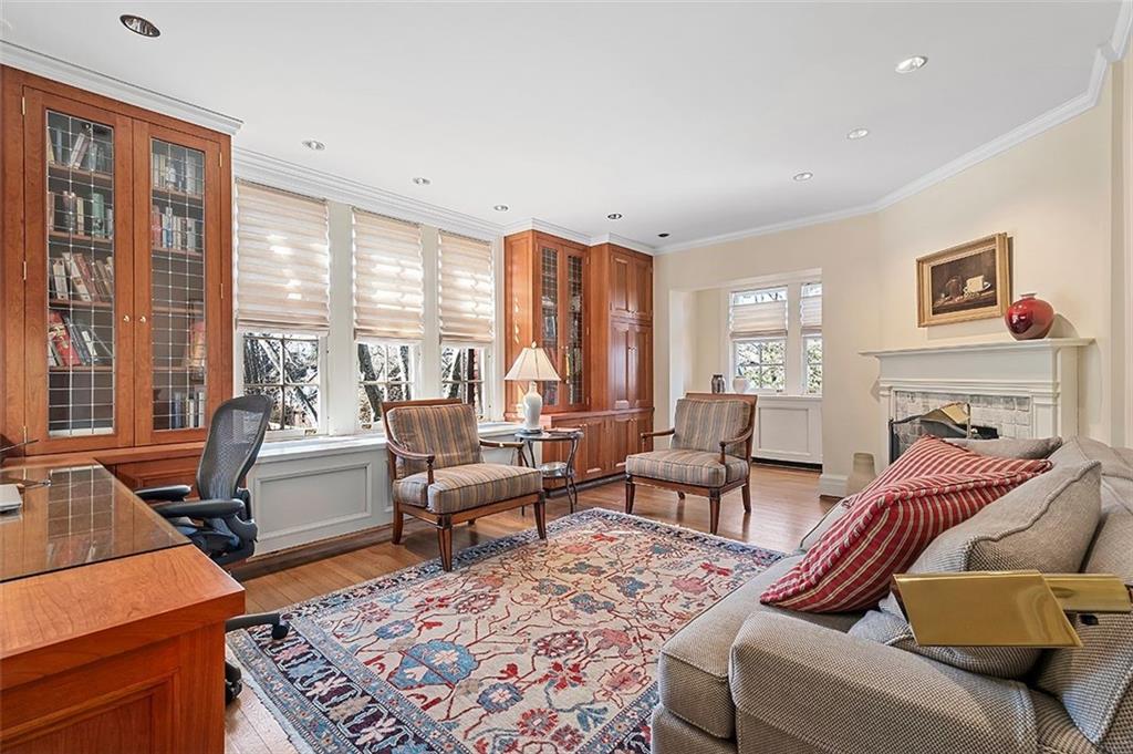 1342 Inverness Avenue Pittsburgh, PA 15217 - Photo 23 of 40 a living room with furniture and a fireplace