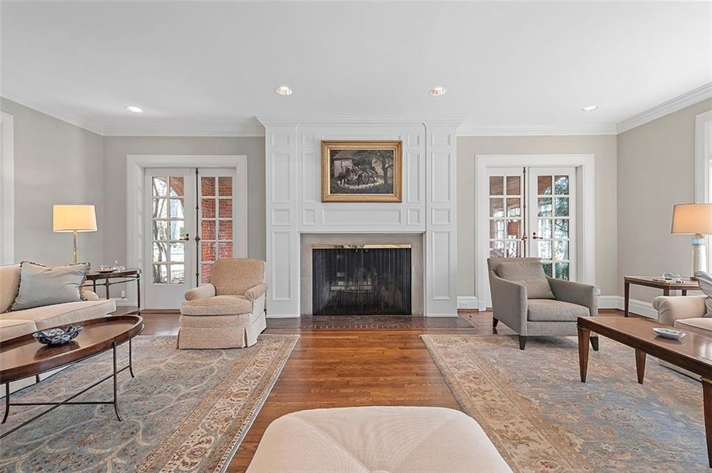 1342 Inverness Avenue Pittsburgh, PA 15217 - Photo 6 of 40 a living room with furniture and a fireplace