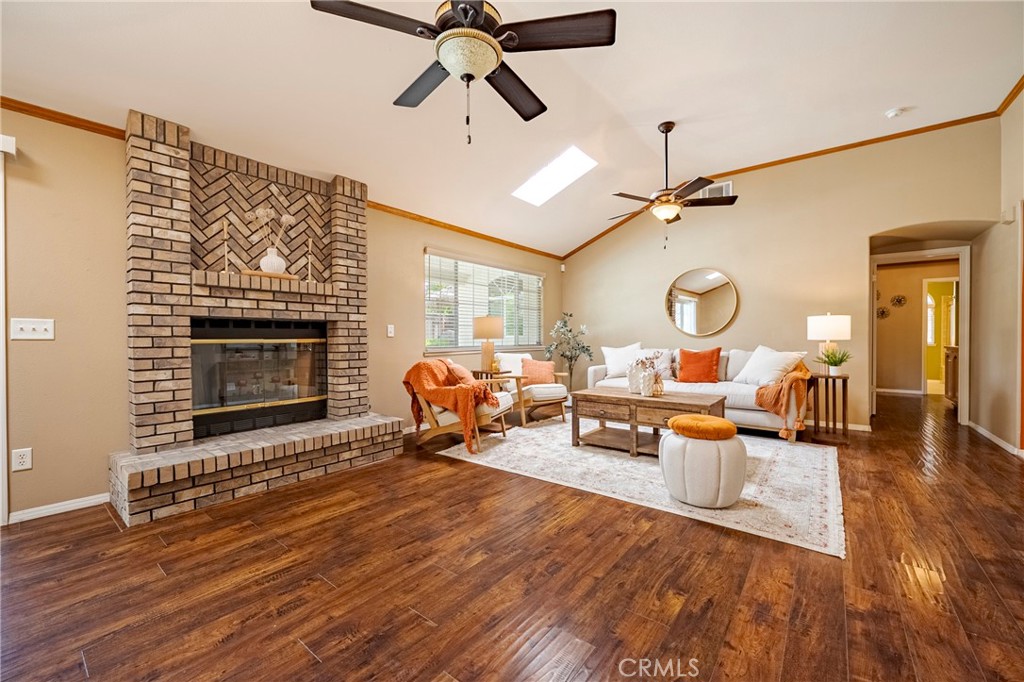 625 Redwing Drive Merced, CA 95340 - Photo 20 of 57 a living room with furniture and a fireplace
