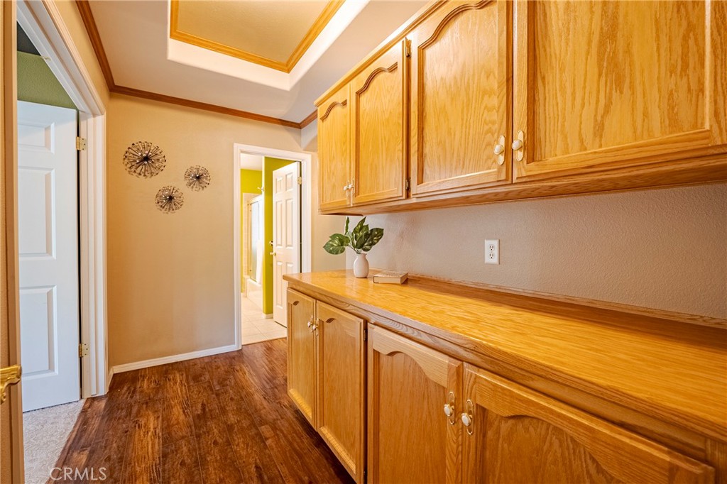 625 Redwing Drive Merced, CA 95340 - Photo 33 of 57 a view of a kitchen with wooden floor and staircase