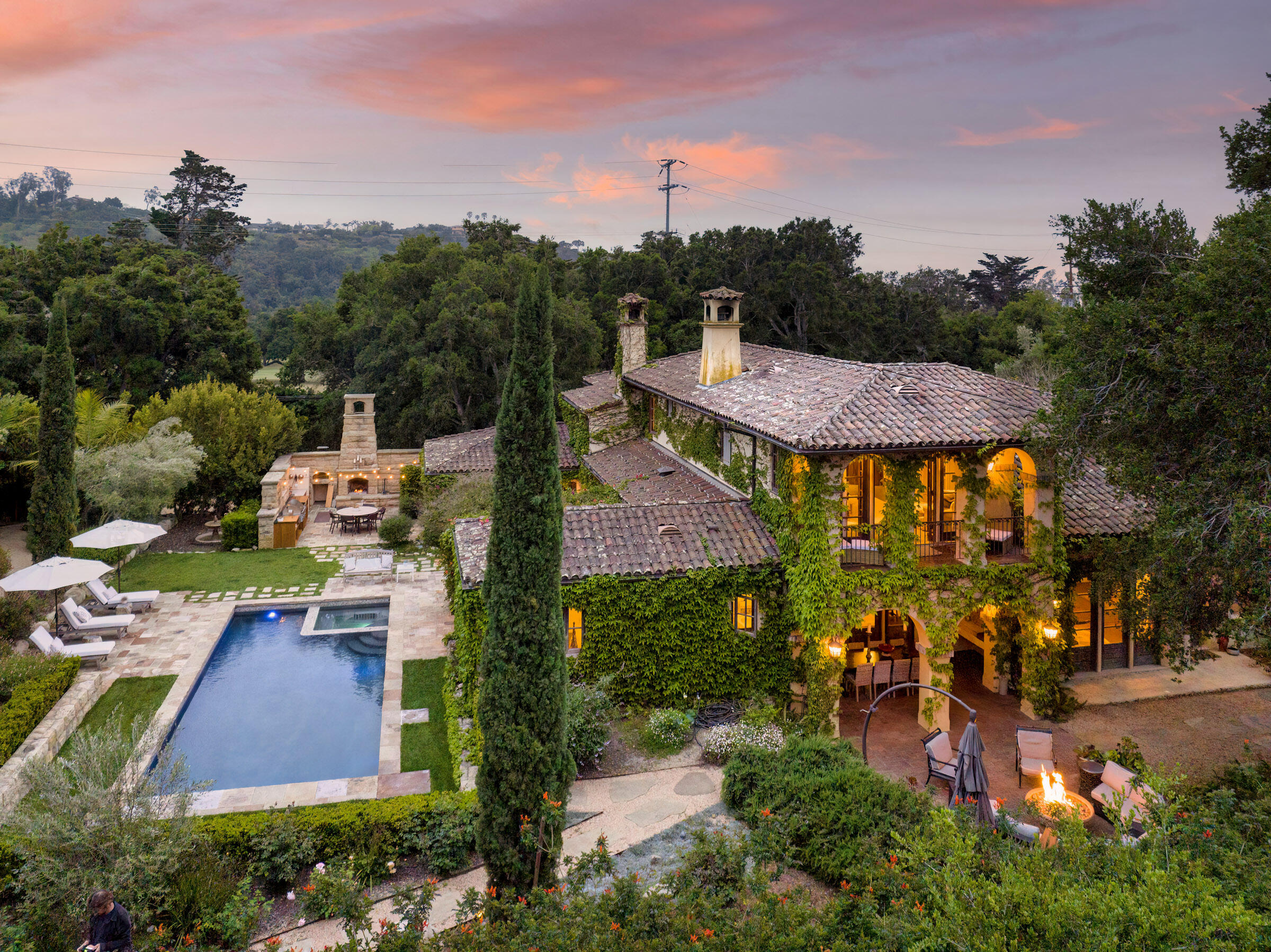 2222 East Valley Road Montecito, CA 93108 - Photo 1 of 30 an aerial view of multiple houses with yard