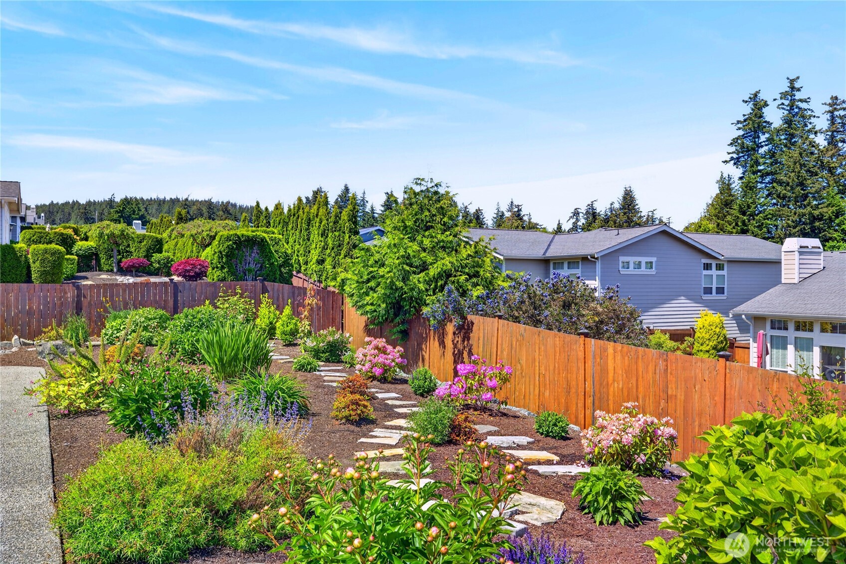 1908 29th Place Anacortes, WA 98221 - Photo 37 of 40 an aerial view of a house with a garden