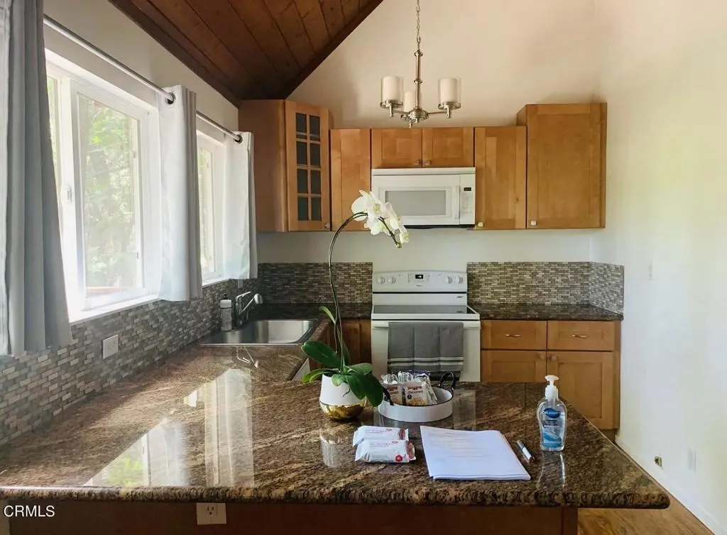12266 Black Oak Drive Middletown, CA 95461 - Photo 5 of 12 a kitchen with a stove a sink and a microwave