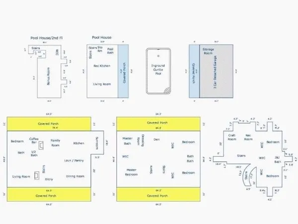 a view of a kitchen with a sink and refrigerator
