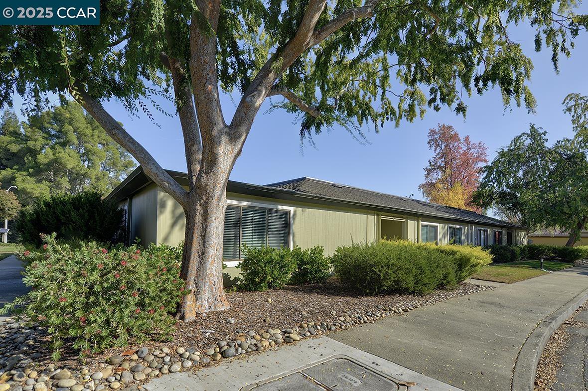 1315 Golden Rain Road, Unit 2 Walnut Creek, CA 94595 - Photo 37 of 54 a front view of a house with a tree