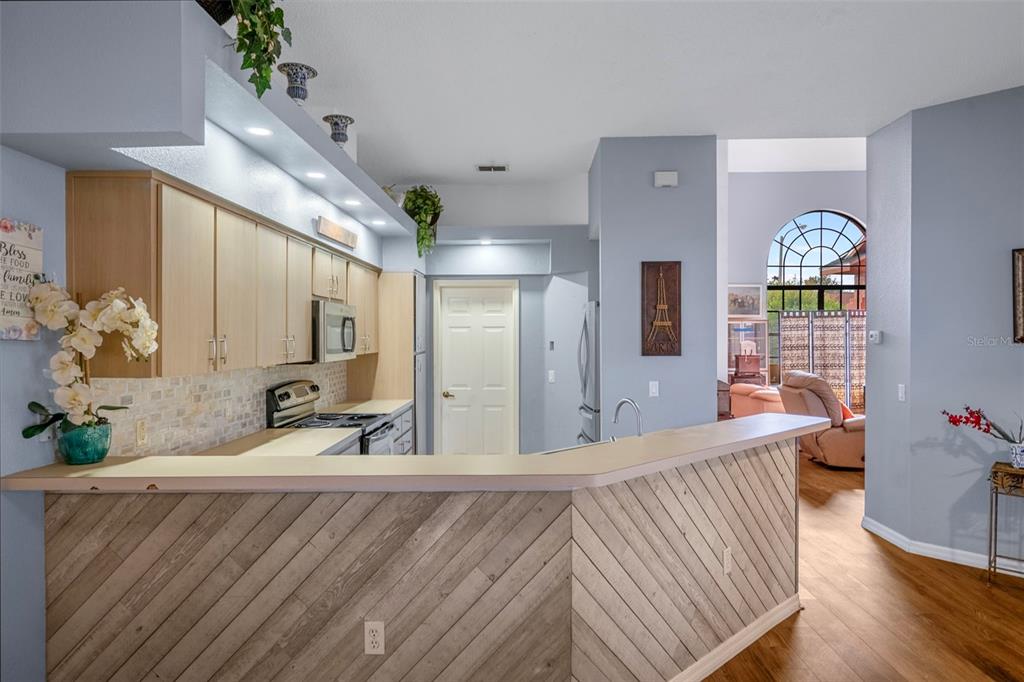 4401 Plumosa Street Spring Hill, FL 34607 - Photo 14 of 38 a view of a hallway to a livingroom with furniture