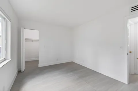 an empty room with a window