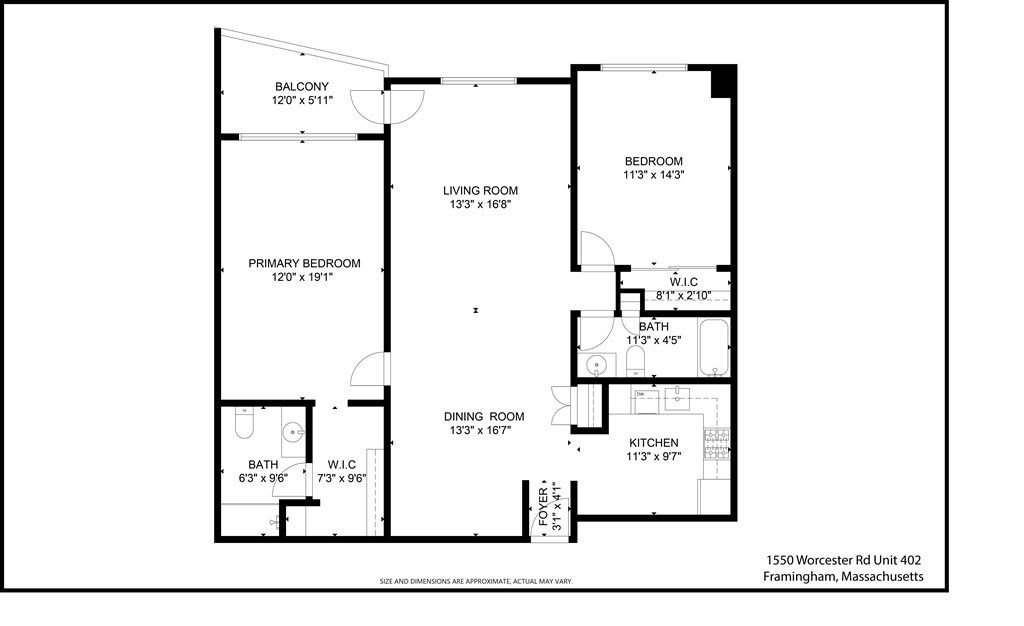 1550 Worcester Road, Unit 402 Framingham, MA 01702 - Photo 32 of 32 a picture of a floor plan
