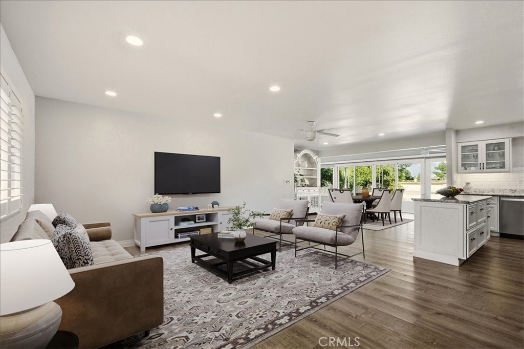 29326 Carmel Road Menifee, CA 92586 - Photo 8 of 44 a living room with furniture flat screen tv and wooden floor