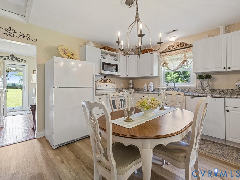 4 Memory Lane Cumberland, VA 23040 - Photo 11 of 37 a kitchen with stainless steel appliances granite countertop a refrigerator a sink a stove a dining table and chairs