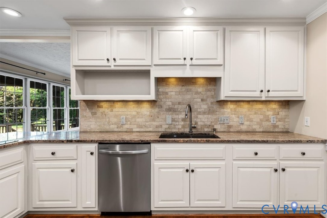 1437 Palmore Road Powhatan, VA 23139 - Photo 12 of 60 Kitchen featuring white shaker-style cabinetry, a