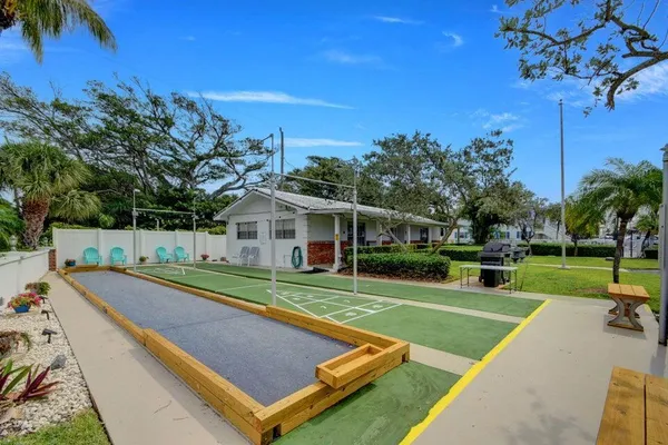 a view of a basketball court
