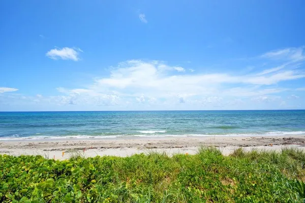 a view of an ocean and beach