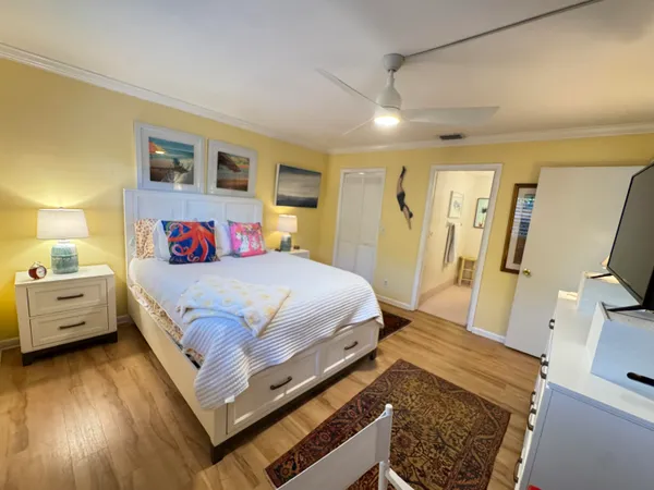 a bed room with a bed and a couch