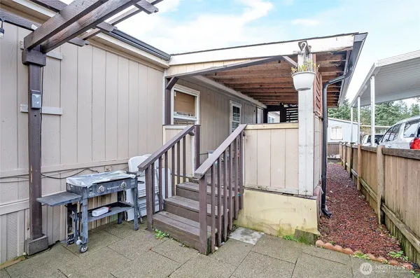 a backyard of a house