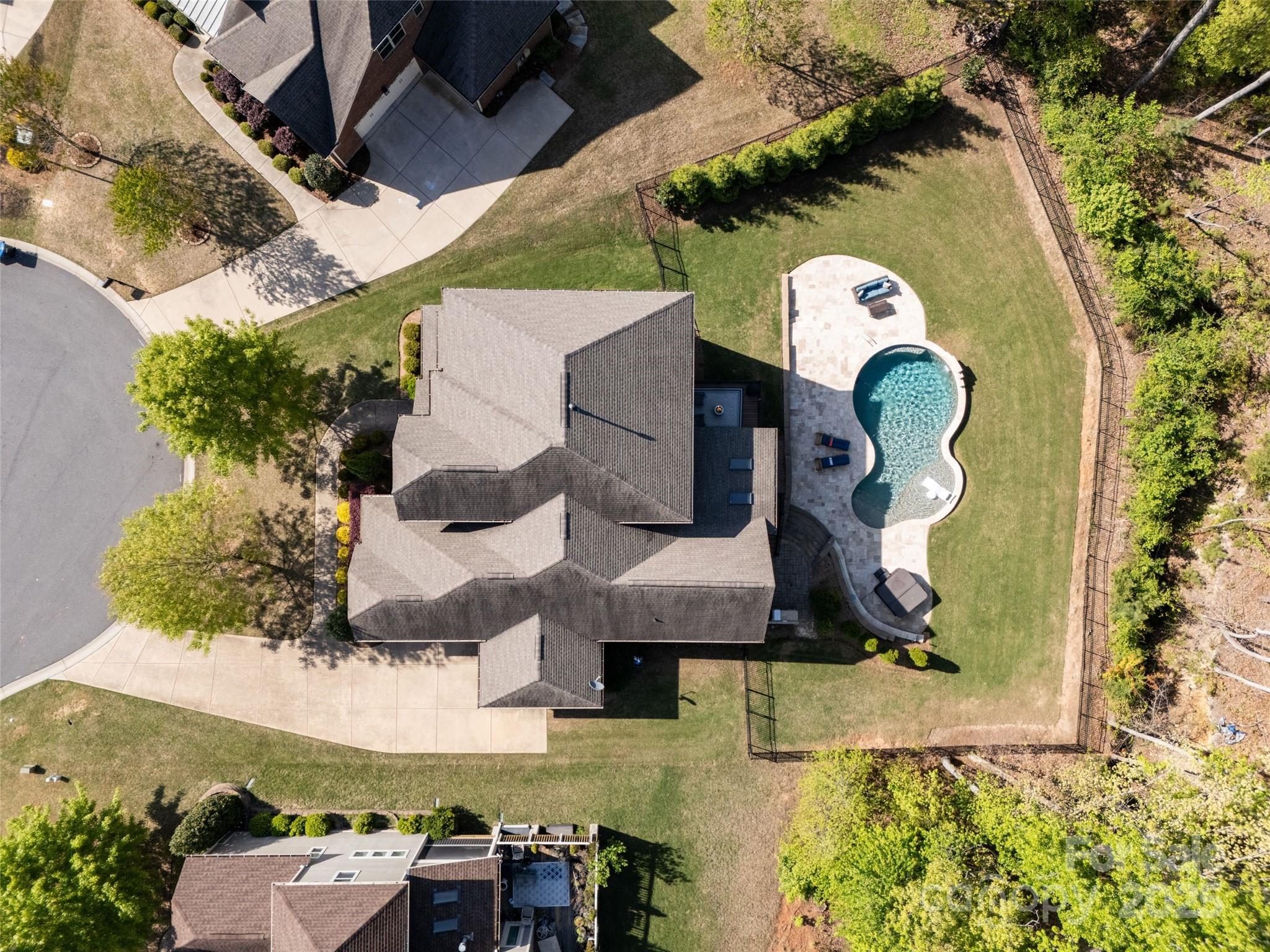 712 Chase Court Fort Mill, SC 29708 - Photo 47 of 48 an aerial view of a house with a swimming pool