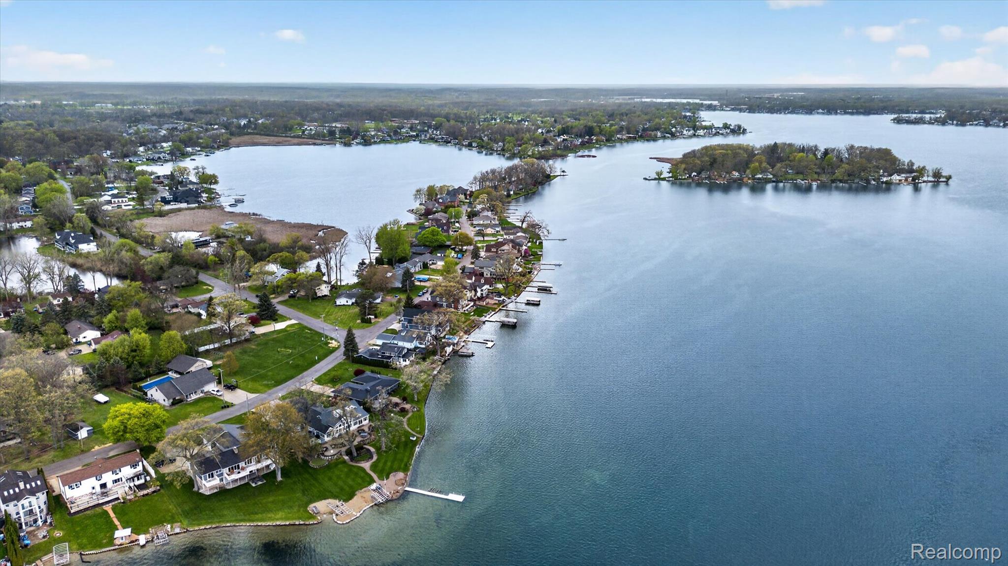2264 Crane Road Fenton, MI 48430 - Photo 48 of 55 Aerial view of a nearby body of water