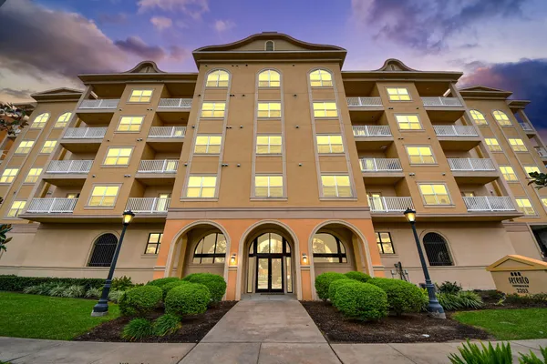 a front view of a building