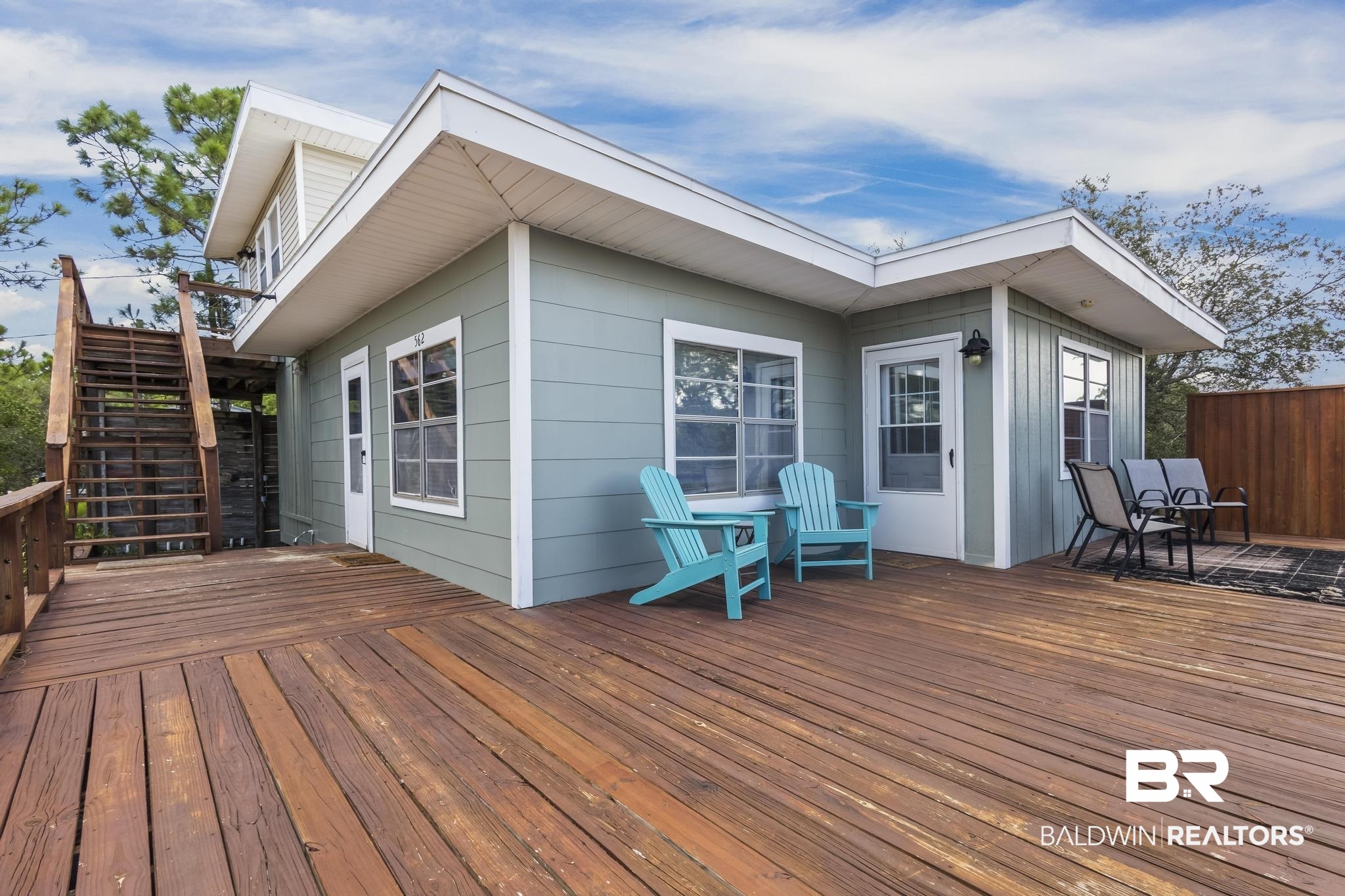 562 Veterans Road Gulf Shores, AL 36542 - Photo 31 of 32 Wooden deck with stairs