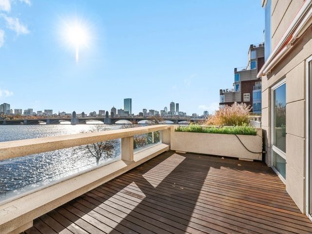a view of a balcony with city view