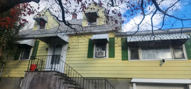 a view of a house with a large windows