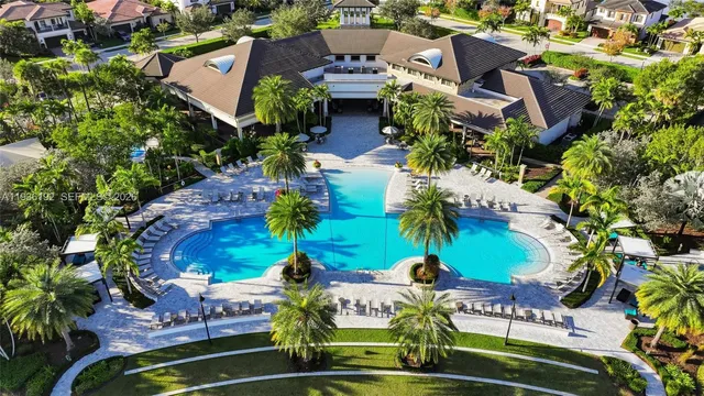 a view of a lake with a building in the background