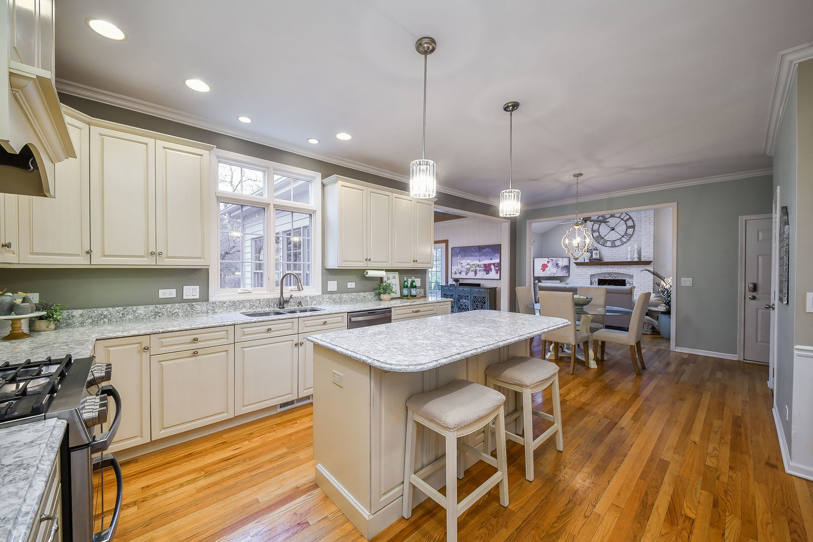4N403 South Robert Frost Circle St. Charles, IL 60175 - Photo 7 of 29 a kitchen with stainless steel appliances granite countertop counter space a sink refrigerator and cabinets