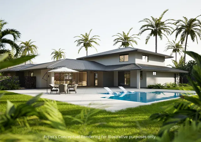 a view of a chairs and table in a patio