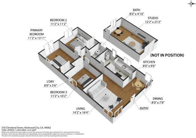 $1,375,000 | 516 Cleveland Street, Redwood City, CA 94062