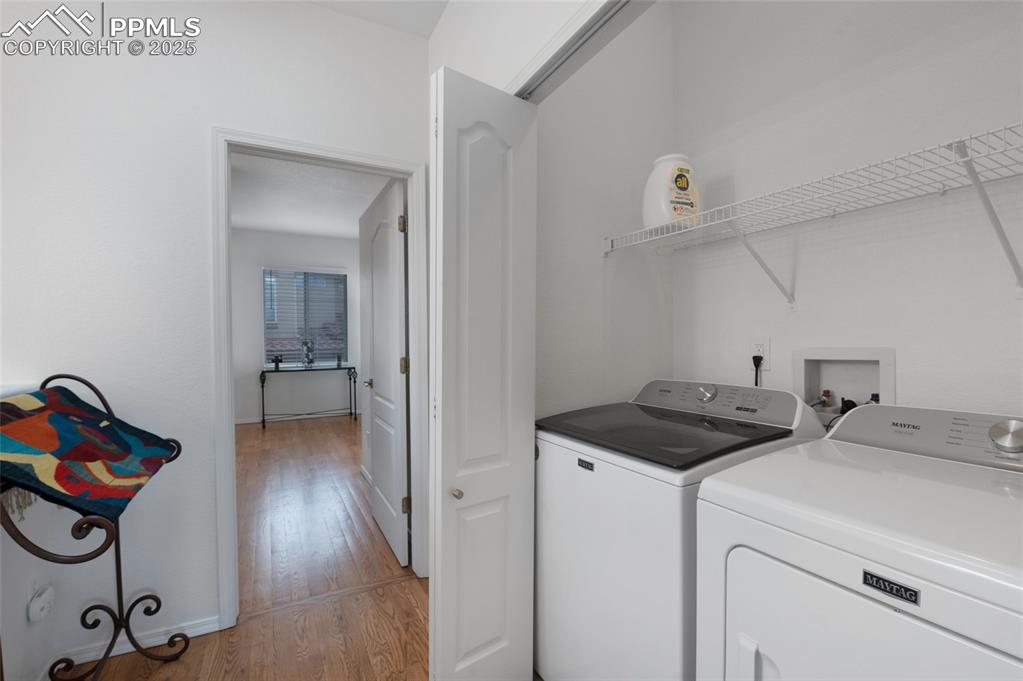 3294 Apogee View Colorado Springs, CO 80906 - Photo 22 of 35 a utility room with dryer and washer