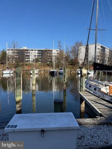 a view of a lake with a outdoor space