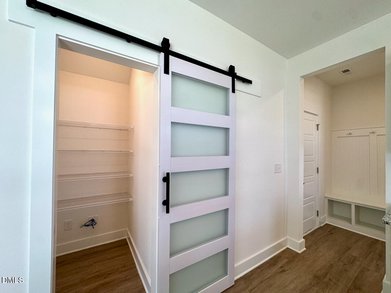 218 George Street, Unit A Four Oaks, NC 27524 - Photo 10 of 28 Walk-In Pantry with Glass Barn Door