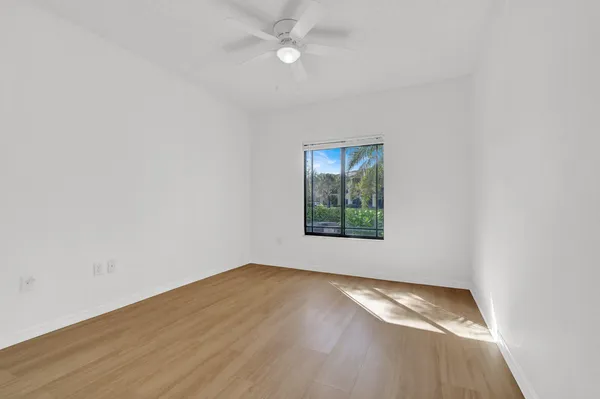 an empty room with a window