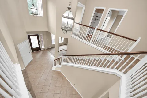 a view of an entryway with staircase