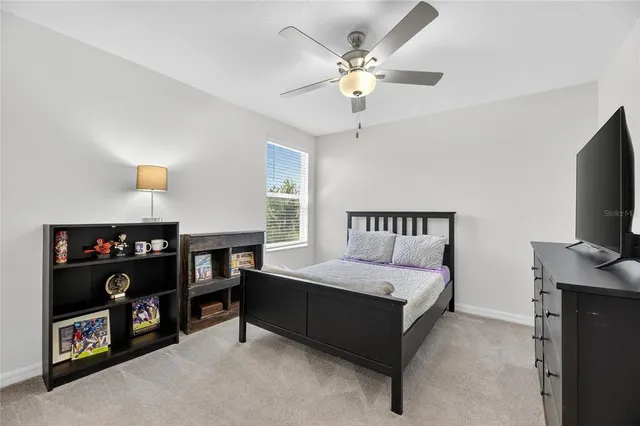 a view of a swimming pool with a yard