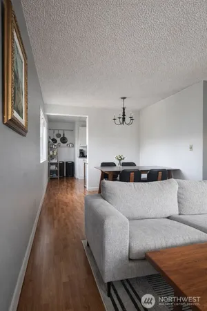 a living room with furniture and a couch