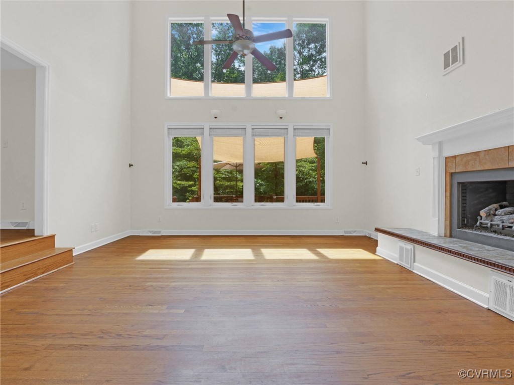 14005 Fortunes Ridge Court Midlothian, VA 23112 - Photo 35 of 50 Unfurnished living room featuring a towering ceili