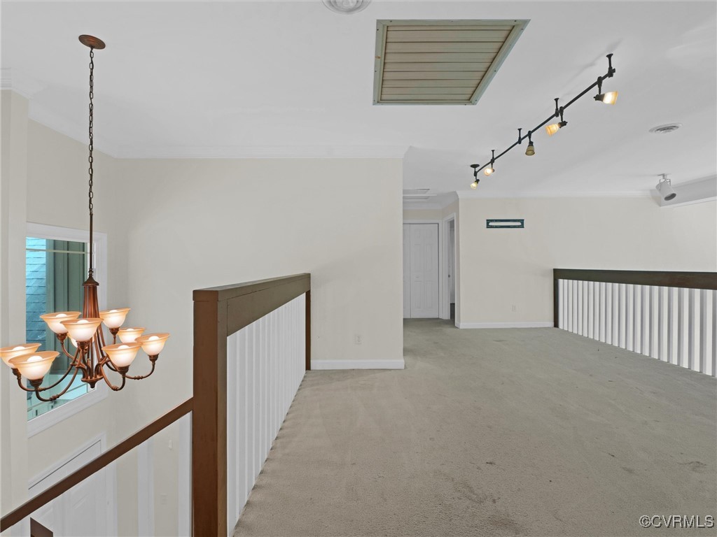 14005 Fortunes Ridge Court Midlothian, VA 23112 - Photo 45 of 50 Hall with light colored carpet, a healthy amount o