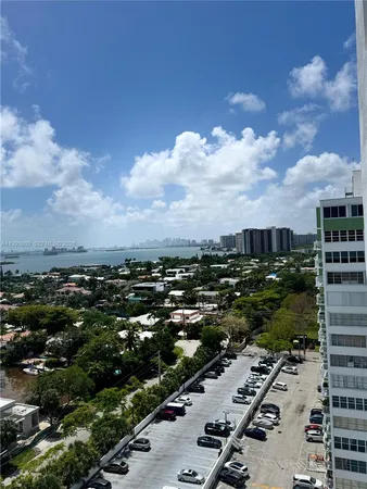 a view of a city from a balcony